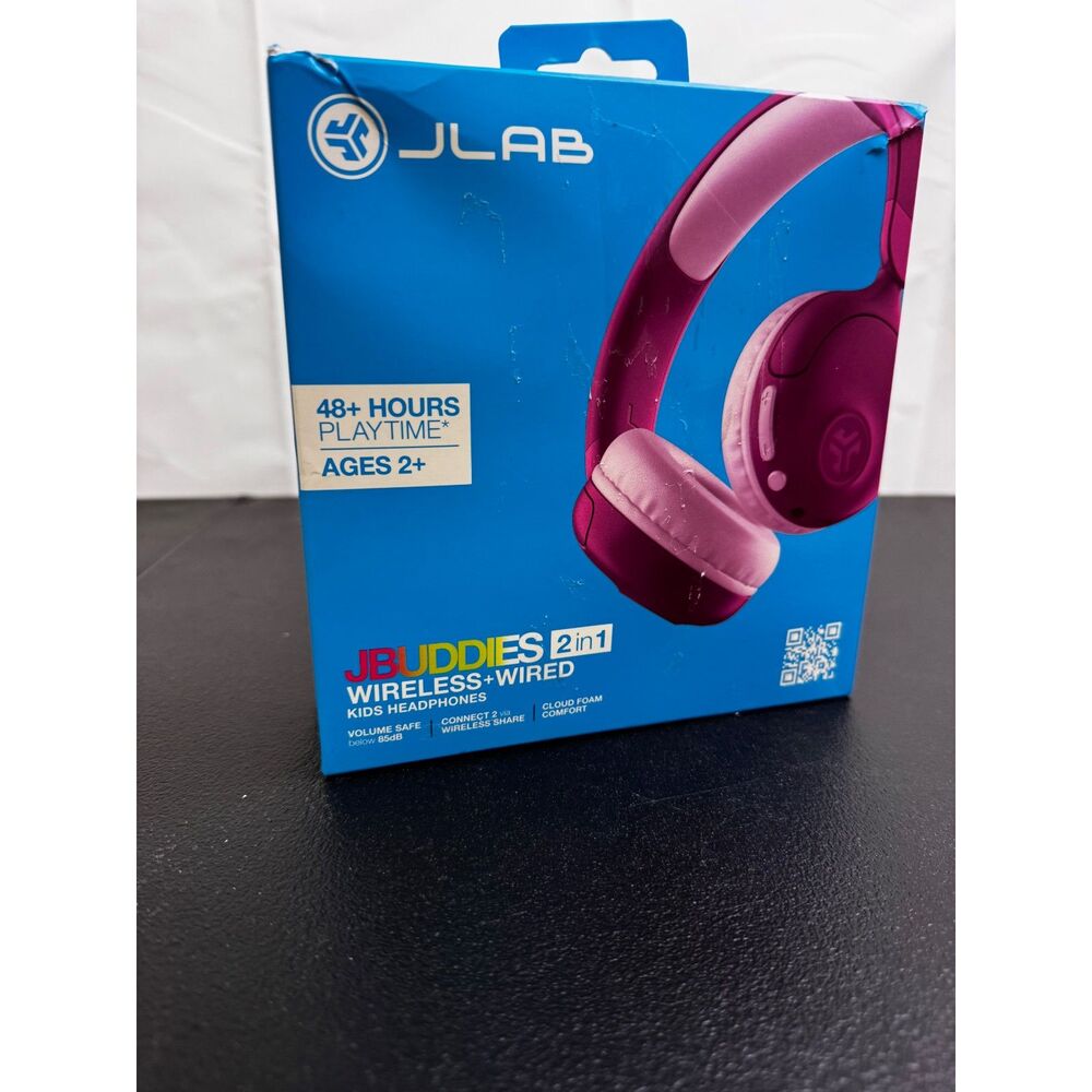 JLab JBuddies Pop 2-in-1 Wireless + Wired Kids Headphones